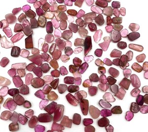 Lote de gemas sueltas de turmalina rosa natural en rodajas de 4-9 mm para la fabricación de joyas - Product Image 4