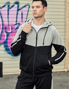 Men Contrast Panel Tracksuit Sportswear Set Premium Hoodie <b>Jogger</b> Tracksuit Casual Wear Tone Hoodie And <b>Jogger</b> Sportswear Set - Product Image 3