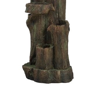 Fuente de Agua Decorativa Rústica de 5 Niveles para Interiores/Exteriores, 11x13.4x31.5, con Luz y Bomba, para Hogar o Jardín - Product Image 3