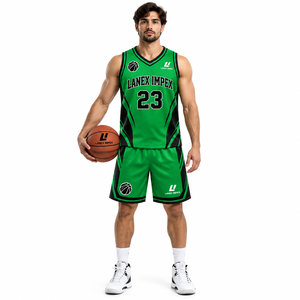 Conjunto de Uniforme de Baloncesto Personalizado de Alta Calidad para Hombre, Ropa Deportiva de Equipo, Sublimación, Cuello en V, Jersey sin Mangas, Pantalones Cortos Transpirables - Product Image 2