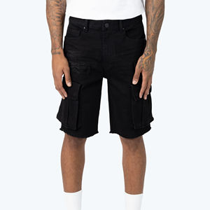 กางเกงยีนส์ขาสั้นผู้ชายสีพื้นสไตล์สตรีทแวร์ขายดีที่สุด / กางเกงยีนส์ขาสั้นผู้ชายสไตล์วินเทจคุณภาพสูงแบบฟอกสีสำหรับฤดูร้อน - Product Image 6