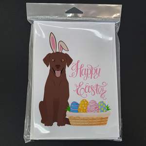 Lunatique Chocolat Labrador Retriever Pâques Cartes De Voeux Pack 8 Cartes De Note Vierges avec Enveloppes A7 Taille 5x7 - Product Image 3