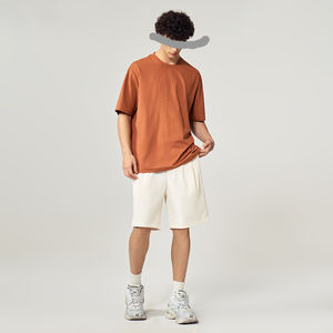 T-shirt personnalisé pour homme, grande taille, en coton épais, coupe oversize, épaules tombantes, style streetwear - Product Image 3