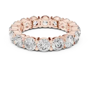 Anillo de Boda Unisex de Lujo con Diamantes Sintéticos Redondos Brillantes de 4.80 CTW, Color E, Oro Sólido de 18K, Banda Completa de Eternidad con 16 Piedras - Product Image 5