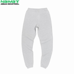 Pantalon de jogging oversize en coton épais pour homme, coupe carrée, bas ouvert, en molleton doux uni, pour l'extérieur, à superposer - Product Image 2
