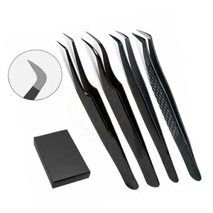 Pinzas Profesionales para Pestañas, Aplicador de Extensiones de Pestañas, Cuidado de Belleza, Punta Dentada Duradera de Acero Inoxidable, Herramienta para Pestañas - Product Image 5