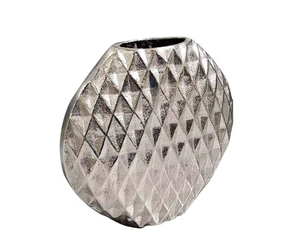 Vase à plantes en métal léger chromé noir moderne pour l'intérieur et l'extérieur, pour la décoration de la maison, du jardin et de la pépinière, en provenance d'Inde - Product Image 2