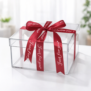 Boîte à bijoux multifonctionnelle en verre transparent de qualité supérieure, nouvelle arrivée, fermeture rectangulaire moderne, cadeau adorable - Product Image 2