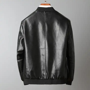 Chaqueta de Cuero para Hombre, Estilo Urbano, con Cuello Alto, Diseño a Prueba de Viento, Nueva Moda, CP-MLJ-13 - Product Image 2