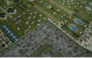 พรมขนสัตว์ทอมือขนาดสั่งทำพิเศษ ลายเปอร์เซีย ตุรกี สีเขียวมะกอก ดีไซน์หรูหรา |   พรมลายอูชักแบบตัดขน |    มินโอด 1 พี - Product Image 5