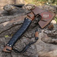 Hache Viking forgée à la main de la meilleure qualité, hache de bataille de Valhalla, gravure sur la tête de la hache, hache de chasse artisanale pour la survie avec housse