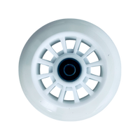 Roues de patins lumineuses personnalisées 100*24mm en PU LED colorées, durables, respirantes, imperméables, silencieuses, certifiées ISO9001 pour adultes