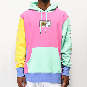 <b>Men's</b> Color Blocking Hooded Sweatshirt Raglan Sleeve Oversized Y2K Style Fleece Autumn Wear - Product Image 2