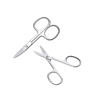 Ciseaux à cuticules, lames courbées affûtées, finition Dall, acier inoxydable allemand, pour la beauté - Product Image 4