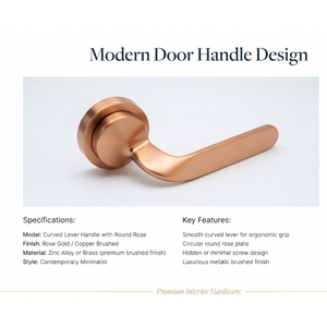 Premium Brass Door <b>Handle</b> Set with Mortise <b>Lock</b> |Luxury Lever Door <b>Handles</b> for Interior Doors in Antique,Gold & Graphite Finish - Product Image 5