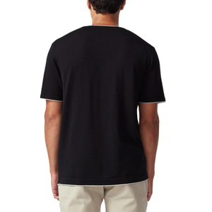 T-shirt à manches courtes pour homme, vert olive, col rond, coupe classique, couleur unie, jersey tricoté, coton respirant, 180g, écologique - Product Image 2
