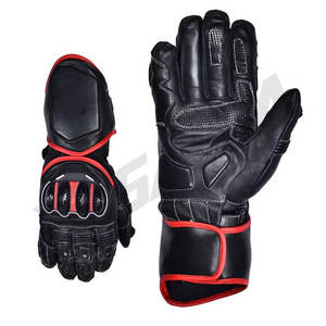 Gants de moto en cuir pleine main de qualité supérieure avec protection du poignet, logo personnalisé, gants de conduite professionnels, imperméables pour sports de plein air - Product Image 6
