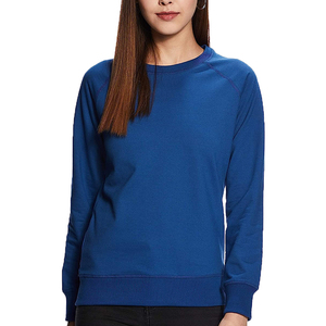 Custom Made Women's Sweatshirt 100% Cotton Casual Street Wear Solid Pattern Breathable Waterproof Eco-Friendly Low Price - Product Image 1
