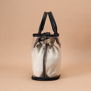Ensemble de sacs de plage transparents en PVC, sac à main transparent avec pochette à cordon pour femmes, voyage, usage quotidien - Product Image 3