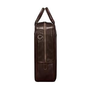 Sac à ordinateur portable en cuir sophistiqué pour homme, marron foncé, sac de transport exécutif, porte-documents professionnel moderne, fournisseur en gros - Product Image 3