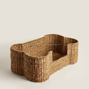 Literie pour chien en plein air tissé grands lits pour chien herbe marine naturelle fait à la main paniers pour animaux de compagnie bon marché - Product Image 5