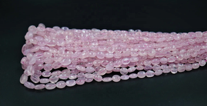 มอร์แกไนท์เรียบ6*8-8*10มม. ลูกปัดรอนเดล17นิ้วอัญมณีธรรมชาติสำหรับการทำเครื่องประดับธรรมดา - Product Image 4