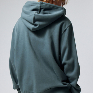 Sweat-shirt à capuche pour homme, couleur turquoise, coupe classique, 300 grammes, 100% coton molletonné, vêtement d'hiver décontracté, avec poche, logo imprimé en feuille d'aluminium - Product Image 3