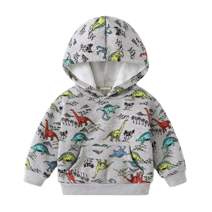 Sweatshirts à capuche surdimensionnés en velours de coton et élasthanne de haute qualité pour bébés et enfants, à épaules tombantes, pour garçons et filles, avec logo personnalisé - Product Image 1