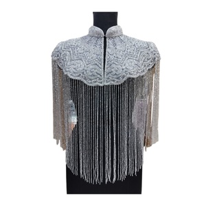 Capa de Moda Femenina 2026 Hecha a Mano con Cuentas de Acero Inoxidable en Oro Rosa, 100% Algodón de Alta Calidad, Precio al por Mayor para Exportación - Product Image 1