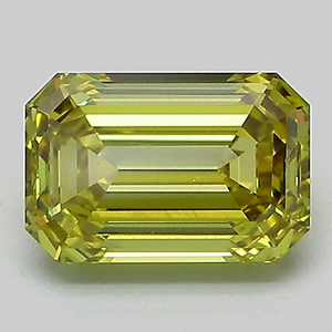 Diamante verde de corte esmeralda, cultivado en laboratorio, piedra suelta para la elaboración de joyas. - Product Image 1