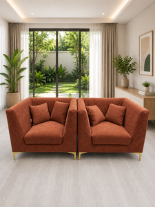 Luxury 211 PIRAMID Terracota Emerald <b>Sofa</b> Set Hotel Living Room Apartment Custom Premium Fabric Eco-Friendly Stainless Steel <b>Leg</b> - Product Image 2