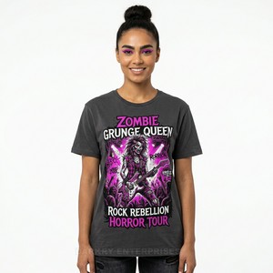 Camiseta al por mayor para mujer con gráfico de atardecer en cementerio, camiseta de algodón verde oliva, fabricante personalizado, servicio profesional - Product Image 6