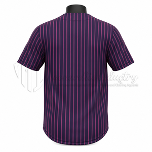 Custom for Pinstripe Baseball Jersey Premium Team Uniform Full <b>Button</b> Athletic Baseball <b>Shirt</b> Moisture Wicking 100% Polyester - Product Image 2