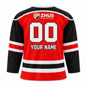 Maillots de sport en polyester de haute qualité, maillot de hockey sur glace, impression par sublimation personnalisée, logo brodé, maillot de hockey sur glace - Product Image 4