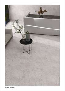 Baldosa de porcelana mate para suelo, con diseño decorativo y grabado, de 600x600 mm, diseñada para apoyar el contraste subtil y la articulación de la superficie. - Product Image 6