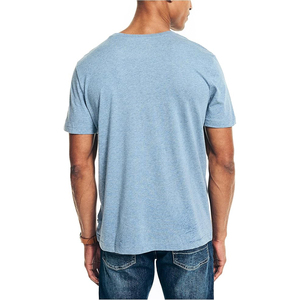 Camiseta de Manga Corta para Hombre, Cuello Redondo, Color Azul Claro, Corte Regular, 100% Algodón Jersey, Diseño Liso - Product Image 2