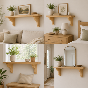 Corbeaux en bois anciens décoratifs, design personnalisé, modernes et traditionnels, sculptés à la main, pour la maison, la salle à manger, la salle de bain, meubles de ferme - Product Image 3