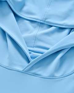 Sweat-shirt à capuche surdimensionné en molleton de coton léger, bleu uni, motif personnalisé, de qualité supérieure, conçu pour les performances sportives - Product Image 5