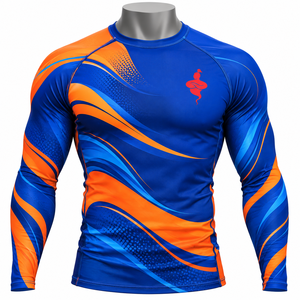 Camiseta Deportiva de Compresión de Manga Larga para Hombre, para Entrenamiento, Fitness, Running, Ciclismo, Surf, Gimnasio y Actividades Deportivas - Product Image 1