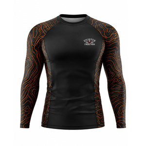 Camiseta Deportiva de Alta Elasticidad para Exteriores, Diseñada con Manga Larga para Hombre, Estilo Rash Guard para BJJ, para un Movimiento Flexible y Cómodo - Product Image 2