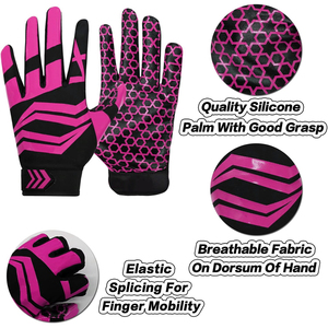 High Quality Leather Golf Gloves Full Finger Breathable Fabric Elastic Splicing Anti Slip Soft Golf Glove With Adjustable <b>Straps</b> - Product Image 3