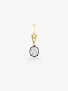 Cushion Lab Grown Diamond <b>Pendants</b> 14K 18K <b>Solid</b> <b>Gold</b> Minimalist Elegant Modern Blackened Vintage Charms Jewelry Gifts For Women - Product Image 1
