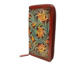 Custom Handmade Leather <b>Wallet</b> for Women <b>RFID</b> Blocking Long Purse Zip Closure Large Capacity Organizer Multi Card Holder - Product Image 1