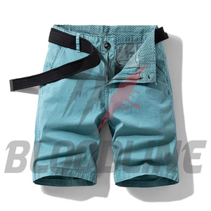 BLOODLINE INTERNATIONAL Short Bermuda décontracté pour homme en PU à motif uni avec taille mi-haute élastique et poches - Product Image 5