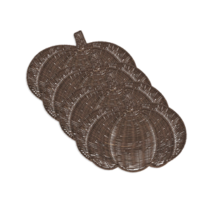 Salvamanteles de ratán con forma de calabaza, platos de mimbre ideales para decoración de otoño y mesas de comedor, venta al por mayor desde Vietnam - Product Image 2