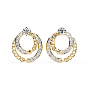 Pendientes Ajretail con Diamantes Naturales Celestial Link de 0.46ct - Color HI Claridad VS-SI para Corte Brillante Redondo Certificado - Product Image 1