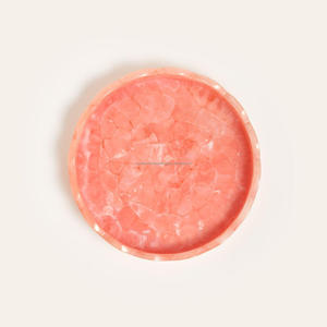 Plateau de service en résine avec motif géométrique pour l'extérieur et les cadeaux, ajoute du style à votre table, provenant d'Inde - Product Image 2