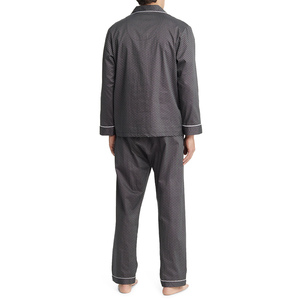 High Quality 100% Cotton Pajama for Men Pieces <b>Lounge</b> Sleepwear Suits Autumn Home Clothes Night Dress Men - Product Image 2