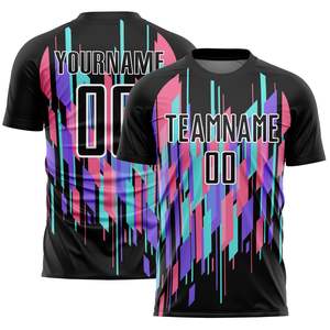 Maillots de football classiques imprimés respirants grande taille, t-shirts de football personnalisés pour équipes nationales, uniformes de football à séchage rapide - Product Image 2