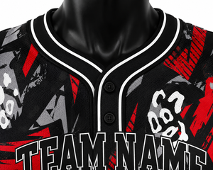 Maillot de baseball pour hommes SINEWY SPORTS, impression sublimée, nom de l'équipe 00, séchage rapide, manches courtes, coupe régulière, 100% polyester, toutes tailles - Product Image 5